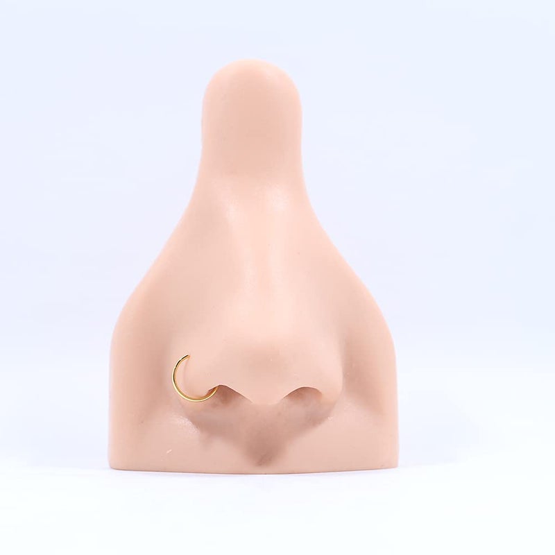 FANSING Fakes Nose Ring Halloween Faux Nose Hoop 20 Gauge 8mm Surgical Steel No Piercing Jewelry 18k Gold-plated 3 Pieces - Image 4